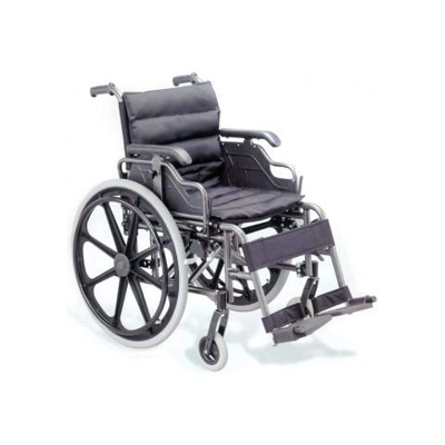 Carrozzina Deluxe - Seduta 46 Cm - Tessuto Nero