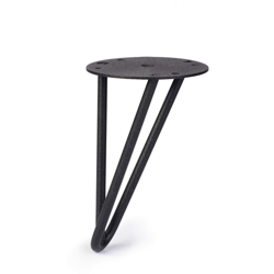 Gambe di legno rotonde stile industriale e minimalista per mobili bassi fai da te. Altezza di 16 cm. Realizzata in acciaio con finitura nero. Per il características