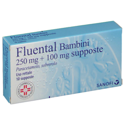 Fluental Bambini 250 mg + 100 mg Supposte en oferta
