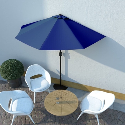 Ombrellone Balcone Palo in Alluminio Blu 270x135x245 cm a Meta