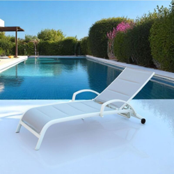 lettino prendisole da giardino in alluminio di design en oferta
