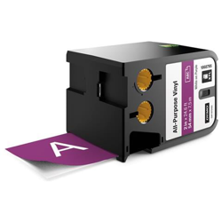 Nastro in Vinile per Etichettatrice Formato 54 mm x 7 m Bianco su Viola en oferta