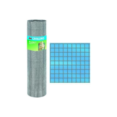 Rotolo rete elettrosaldata zincata - 5 metri - maglia 12,5x12,5 mm - filo diametro 0,9 mm - Altezza: 1,00 m