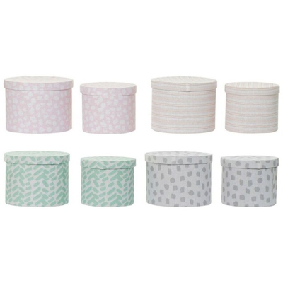 Set di Scatole Decorative DKD Home Decor Poliestere Cartone (2 pcs)