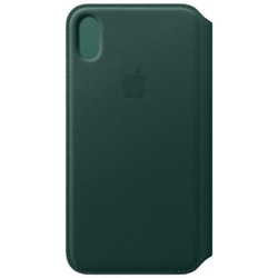 Custodia folio in pelle (per iPhone XS Max) - Verde peresta en oferta