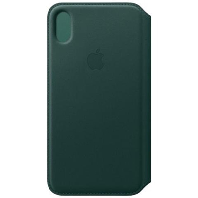 Custodia folio in pelle (per iPhone XS Max) - Verde peresta