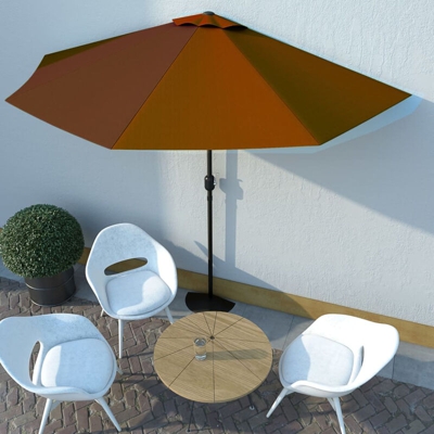 Ombrellone Palo in Alluminio Terracotta 300x150x253 cm a Meta