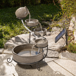 Fontana solare a cascata da giardino. Fontana solare da giardino esotec 101306 en oferta