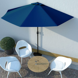 Ombrellone Balcone Palo in Alluminio Blu 300x150x253cm a Meta características