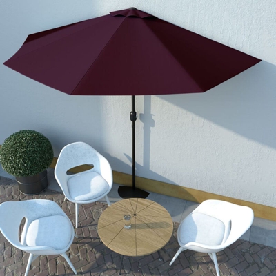 Ombrellone Balcone Palo in Alluminio Bordo 300x150x253cm a Meta