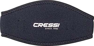 Cressi Mask Strap Cover, Testiera in Neoprene per Maschere Subacquee Unisex Adulto, Nero, Unica