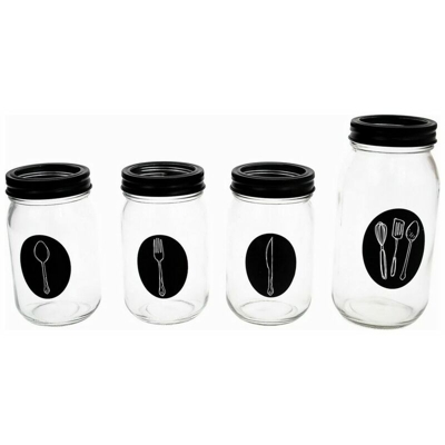 Vivalto - Vassoio Portaposate Metallo Vetro (4 pcs)