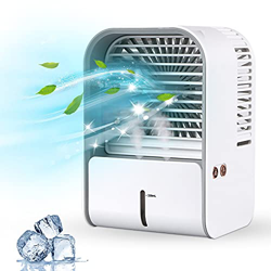 Condizionatore Portatile, mixigoo Mini Climatizzatore Personale Raffreddatore D'aria da Tavolo 3 IN 1 Ventilatore/Umidificatore/Purificatore Air Coole en oferta
