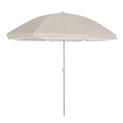 Mediawave Store - Ombrellone da Spiaggia Rotondo Palo in Alluminio Telo in Poliestere, Ombrellone da Mare Tinta Unita per Esterno Balcone con Custodia precio