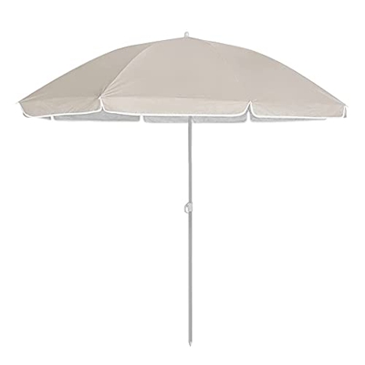 Mediawave Store - Ombrellone da Spiaggia Rotondo Palo in Alluminio Telo in Poliestere, Ombrellone da Mare Tinta Unita per Esterno Balcone con Custodia
