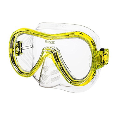 Seac Panarea, Maschera Subacquea da snorkeling in Vetro Temperato e Facciale Ipoallergenico Senza Ftalati, 2 taglie disponibili