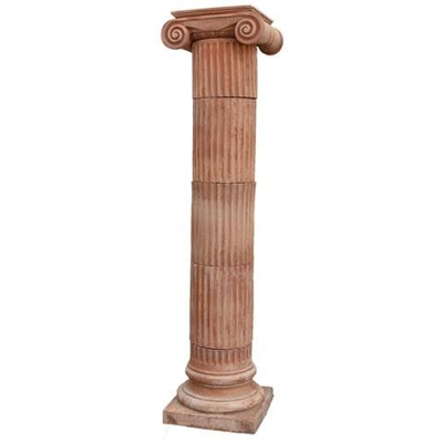 Colonna Ionica In Terracotta Di Galestro 100% Made In Italy Interamente Lavorata A Mano