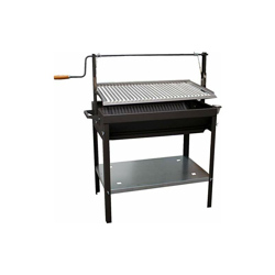 255375 - Barbecue 60 x 50 x 115 cm, Colore: Nero/Grigio - Alpi en oferta