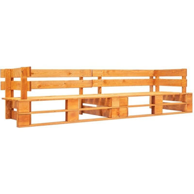 YOUTHUP Divano da Giardino su Pallet 2 Posti Marrone Miele in Legno - Marrone