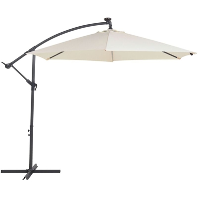 Ombrellone beige con illuminazione LED Ø285 cm CORVAL