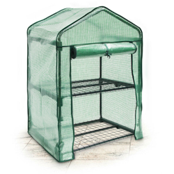 Serra Vivaio per Giardinaggio, 2 Ripiani, HLP 90x70x50 cm, Accessorio Giardinaggio sul Balcone, Verde precio