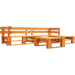 YOUTHUP Set Divani da Giardino su Pallet 4 pz Marrone Miele in Legno - Marrone en oferta