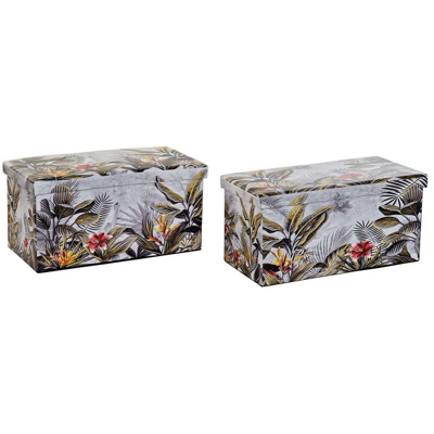 Scatola pieghevole DKD Home Decor Poliuretano (2 pcs) (79 x 39 x 36.5 cm)