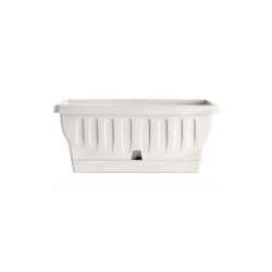 Bama Fioriera Balconetta in resina con Sottovaso mo. Natura 40,5x19x17,5H cm Bianco en oferta