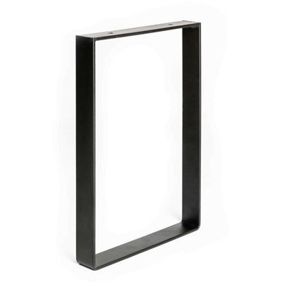 Gamba/telaio rettangolare in acciaio per tavoli o mobili in stile industriale. Altezza di 35 cm. Realizzata in acciaio con finitura nero opaco. Per