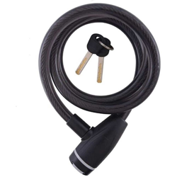 Lucchetto a cavo per moto scooter bicicletta rivestito in vinile 2 chiavi 120 cm en oferta