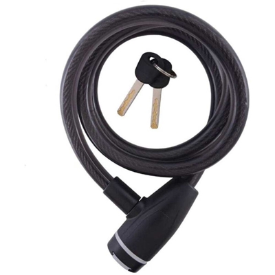 Lucchetto a cavo per moto scooter bicicletta rivestito in vinile 2 chiavi 120 cm