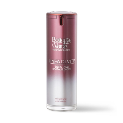 Linfa di Vite - Sérum facial revitalizante - acción global - con Savia de Vid y fitocomplejo de Uva roja de Tenuta Massaini (25 ml) - todo tipo de pie