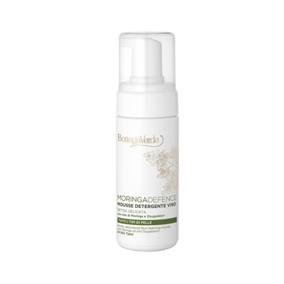 MORINGADEFENCE - Mousse limpiadora facial detox delicada, con aceite de Moringa y Oxygeskin (100 ml) - todo tipo de piel - edad 40+