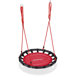 Altalena da Giardino a Nido, per Bambini e Adulti, Regolabile, Ø 80 cm, Portata Max. 100 kg, Rosso características