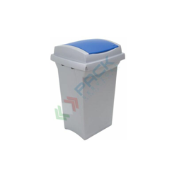 Pattumiera per la raccolta differenziata rifiuti, capacità 50 Lt, coperchio con cerniera, colore grigio/blu (50 Lt - Grigio + Blu) características