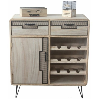 Portabottiglie Legno Metallo (80 x 38 x 84 cm) - Dkd Home Decor