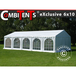 Tendone gazebo per feste, Exclusive CombiTents® 6x10m, 3 in 1, Bianco en oferta