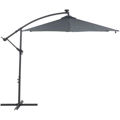 Ombrellone antracite con illuminazione LED Ø285 cm CORVAL