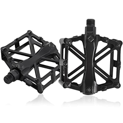 HONZUEN Pedali Flat MTB Bici in Lega di Alluminio, Leggeri Universali Antiscivolo Antipolvere MTB Flat Pedals per Bici da 9/16" MTB/BMX, Bici da Strad características