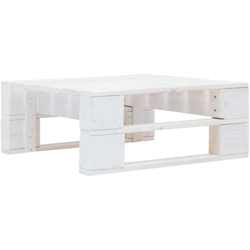 Ottomana da Giardino con Pallet in Legno Bianca en oferta