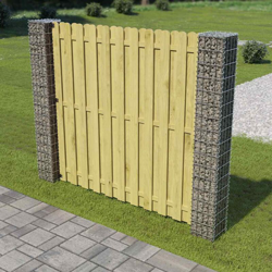 vidaXL Gabbioni a Colonna 2 pz in Acciaio Zincato 20x20x190 cm - Argento precio