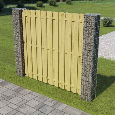 vidaXL Gabbioni a Colonna 2 pz in Acciaio Zincato 20x20x190 cm - Argento