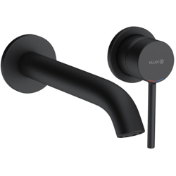 Miscelatore monocomando lavabo BOZZ 220 mm nero opaco incasso, due fori, bocca parete 220 mm KLUDI precio