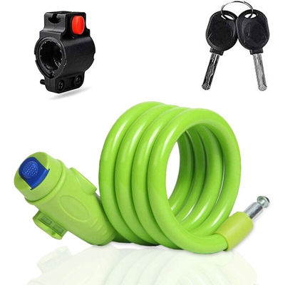 Cavo a spirale antifurto, lucchetto con cavo a spirale, lucchetto antifurto per catene antifurto per bicicletta, lucchetto per bicicletta con chiave,
