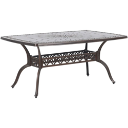 Tavolo da pranzo da giardino in alluminio marrone scuro 102 x 165 cm LIZZANO precio