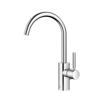 Dornbracht Meta miscelatore monocomando per lavabo con scarico, sporgenza 167 mm, bocca girevole a 360, colorazione: Platino Opaco - 33500661-06