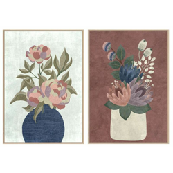 Quadro Vaso (2 pcs) (53 x 4.3 x 73 cm) - Dkd Home Decor características