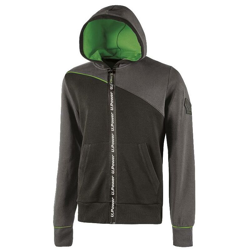 Felpa Con Cappuccio U-Power Jupiter EY212 Zip Completa tg.XL Asphalt Grey precio