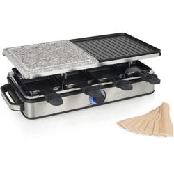 Princess Piastra e Griglia per Raclette per 8 Persone Deluxe 1400 W - Argento características