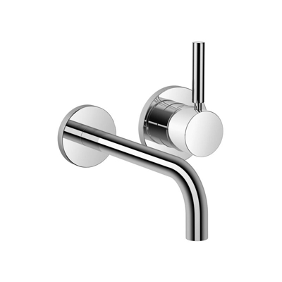 Dornbracht Meta miscelatore monocomando per lavabo a parete senza salterello, sporgenza 190 mm, con raggio di curvatura 90, colorazione: cromo